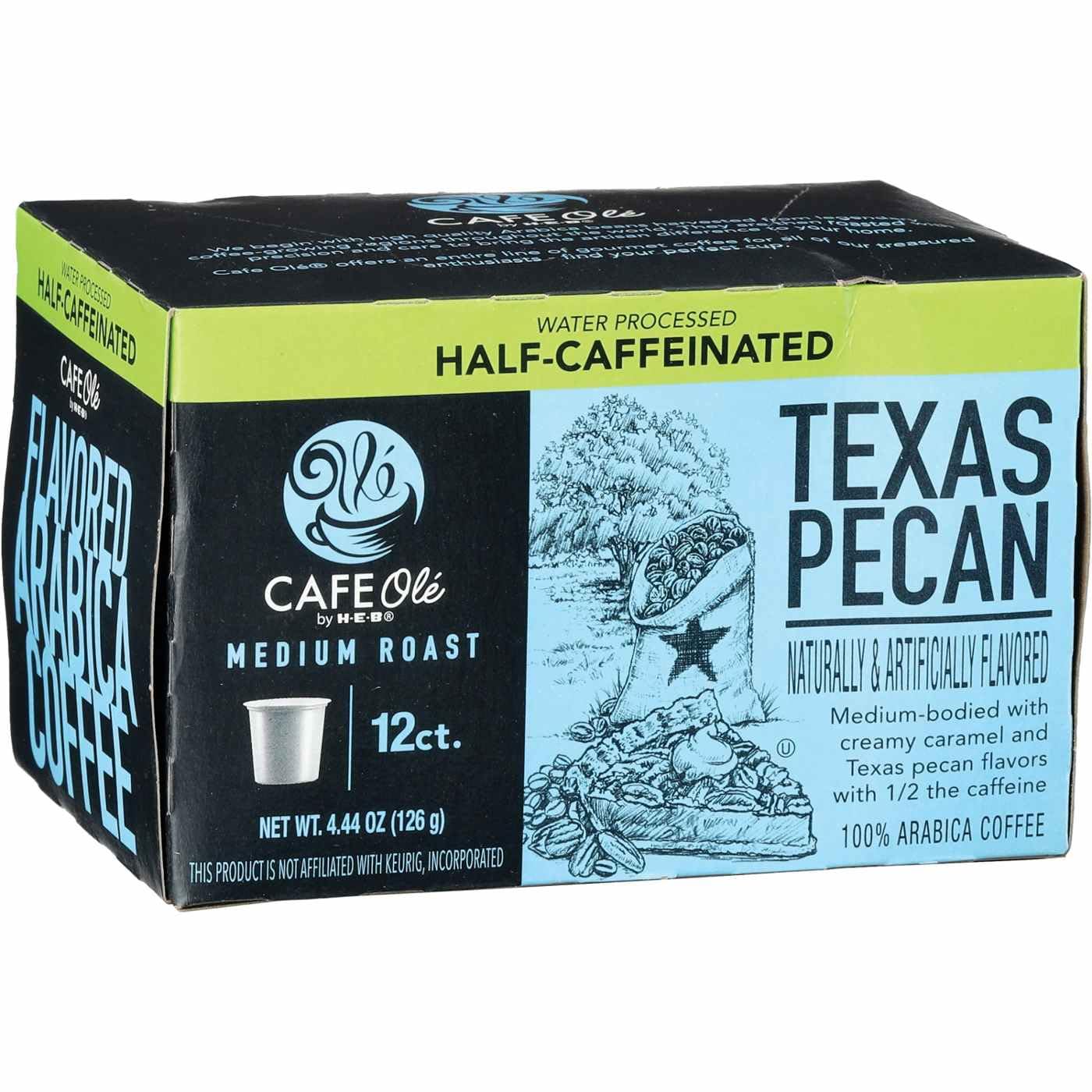 Amazon.com : CAFE Olé by H‑E‑B Half Caffeinated Texas Pecan Medium